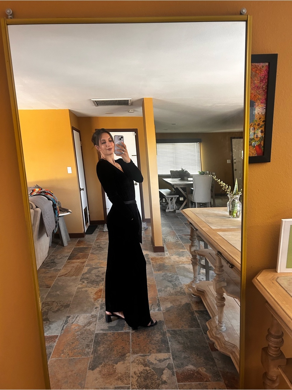 Flying Tomato Black Velvet Jumpsuit With Pockets Size XS